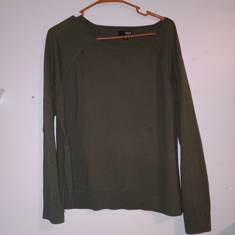 a.n.a Forest Green Knit Top